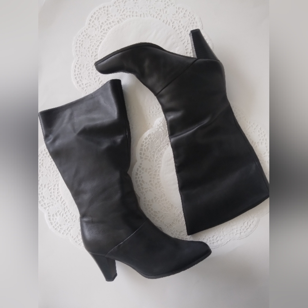 Forray mid calf leather heeled boots 6